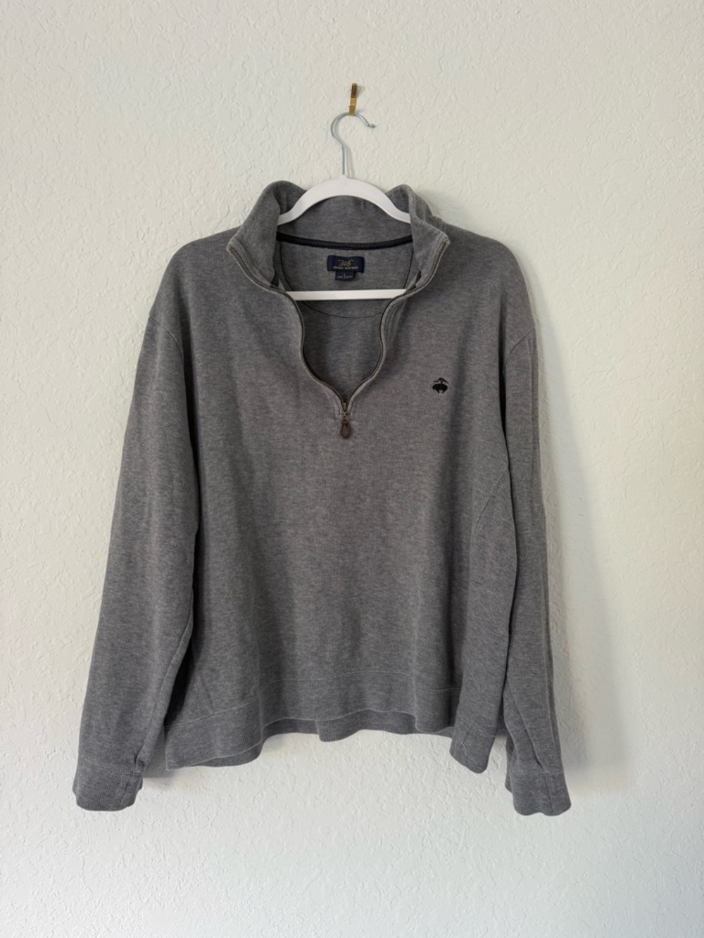 Brooks Brothers Gray Half-Zip Pullover Sweater